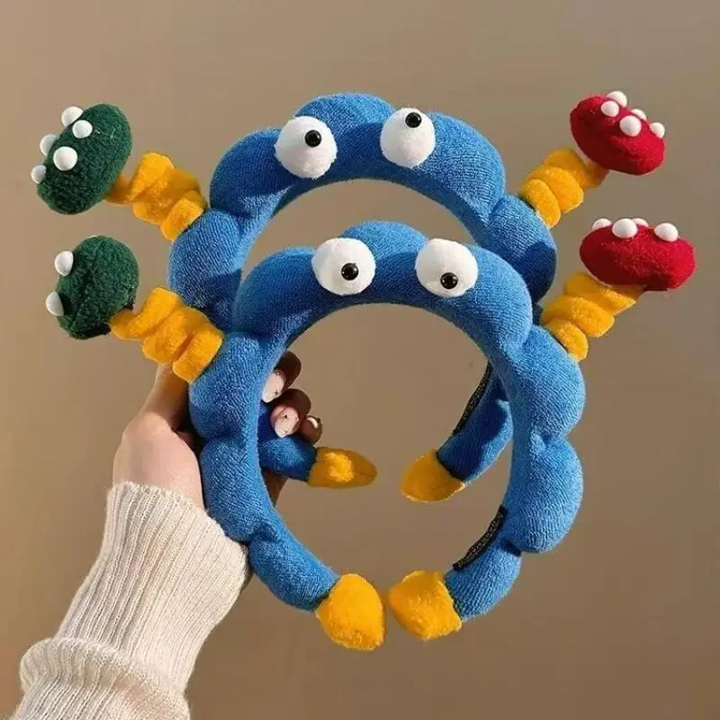 

Disney Mike Michael Wazowski Cotton blue funny twist stick washing makeup headband home use portable travel girl birthday gift