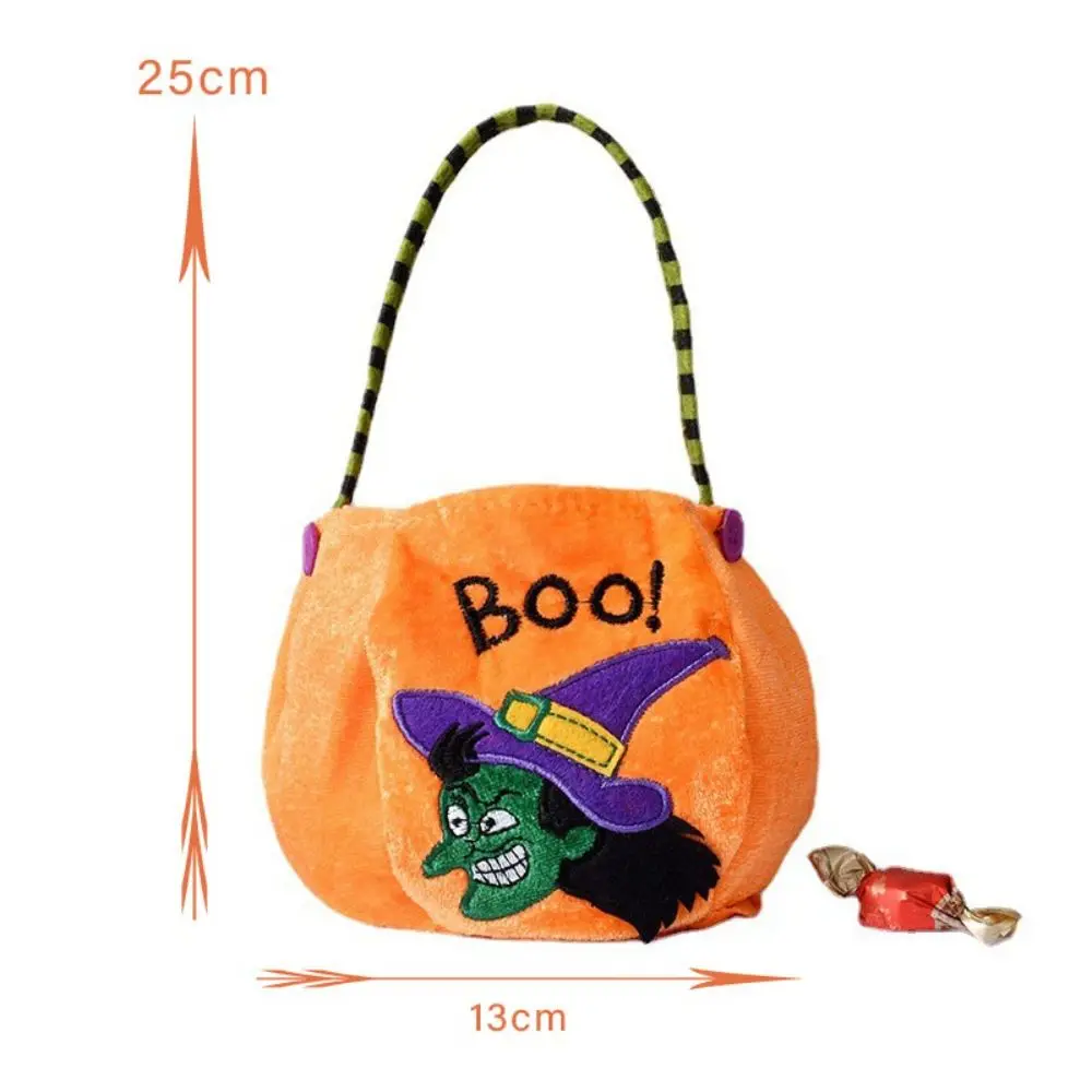 1 Stuks Halloween Snoepzak Creatief Patroon Heks Zwarte Kat Handtas Schattige Pompoen Cadeau Handtas Voor Kinderen