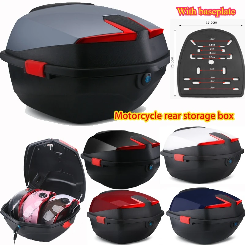 

High-capacity Waterproof Motorcycle Storage Box Enlarged Tail Box Rear Shelf Motorcycle Trunk Pedal Storage Kit Luggage Trunk