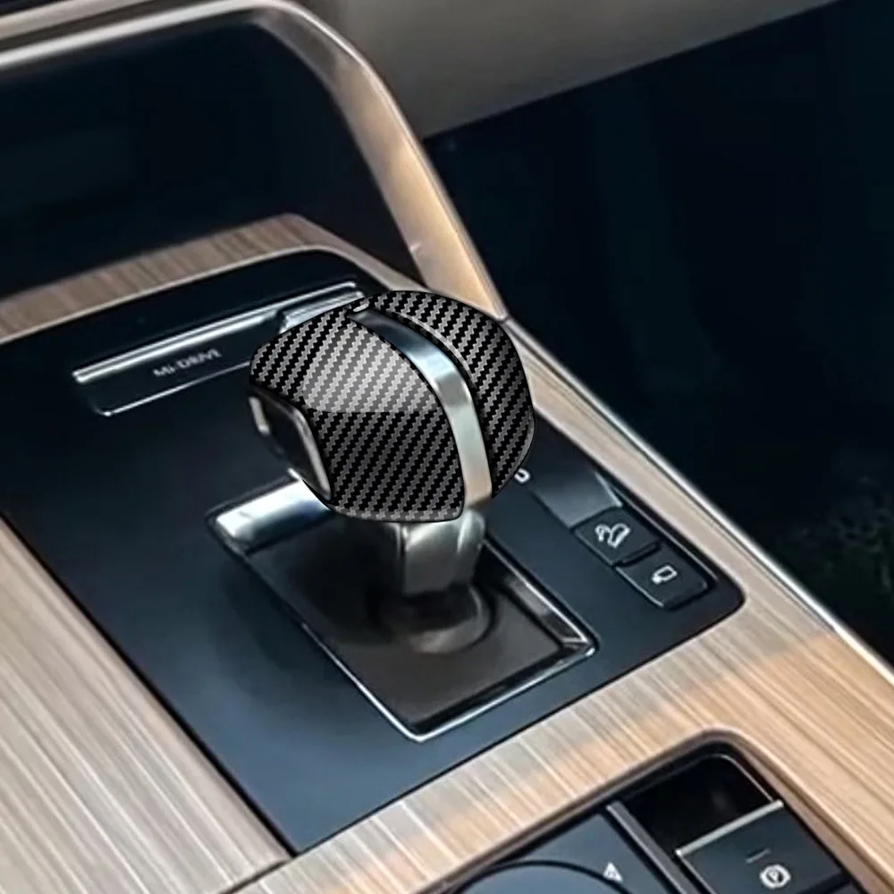 

Car Gear Shift Head Knob Trim For Mazda CX-60 CX60 2024 2023 2022 Carbon Fiber ABS 3d Stickers Auto Vehicle Decoration Interiors