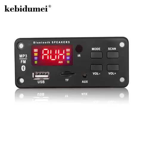Venda Quente Placa decodificadora sem amplificador, tela grande 12v, mp3, wma, sem fio, bluetooth 5.0, módulo de áudio, usb, fm, tf, rádio, entrada aux para carro
