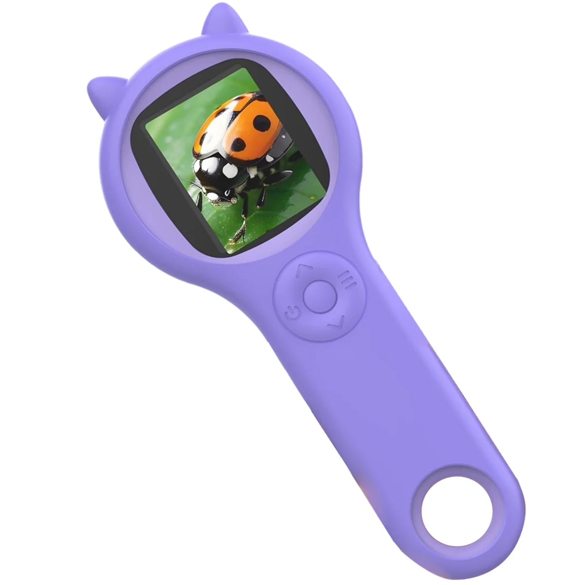 

A76K Microscope for Kids - Portable Handheld Magnifying Glass Digital Microscope for Kids Educational Science Toys Purple