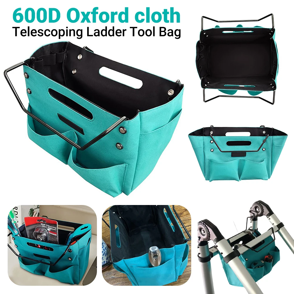 

Сумка для инструментов для телескопической лестницы, складная сумка для хранения инструментов для лестницы-стремянки, водонепроницаемая сумка из ткани Оксфорд, многофункциональная сумка для электрика