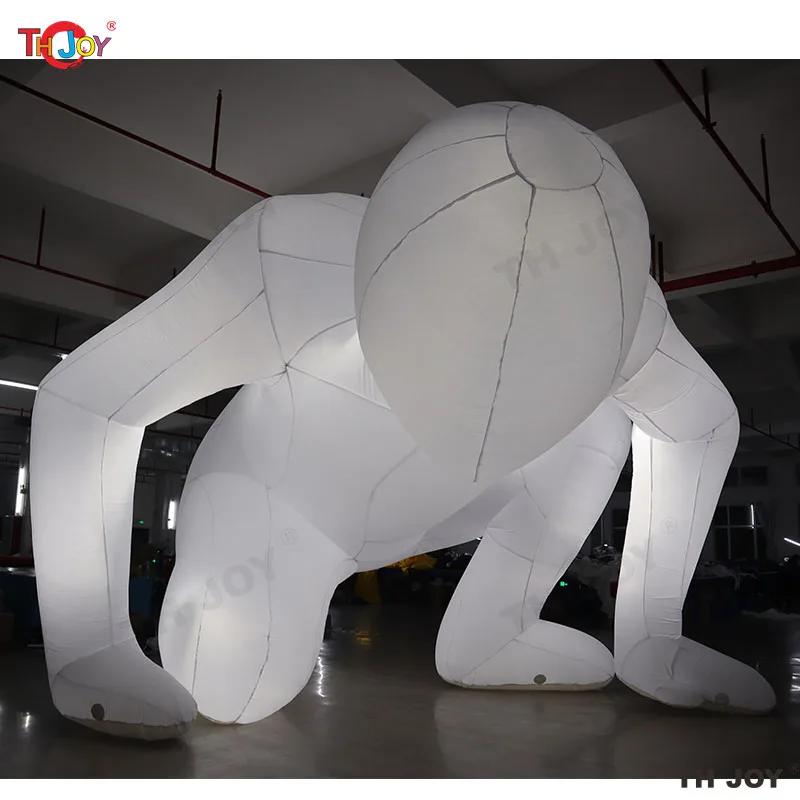 Uomo da corsa gonfiabile bianco puro sportivo maschile per competizioni pubblicitarie modello umano bianco gonfiabile o decorazione