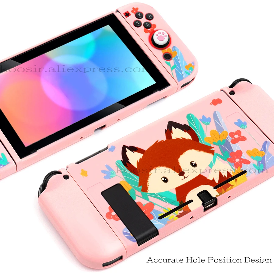 Limited Edition Soft Shell Case for Nintendo Switch Console NintendoSwitch Protect Cover Colorful Skin + 4 Joycon Silicone Caps