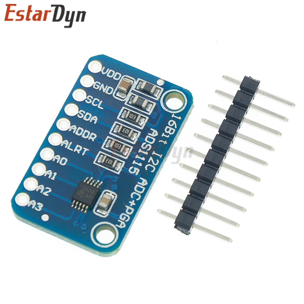 Estardyn ADS1115 16-Bit-ADC-Modul I2C 4-Kanal mit PGA Hochpräzisions-Sensor-Datenerfassungsplatine für Raspberry Pi – Detail 2
