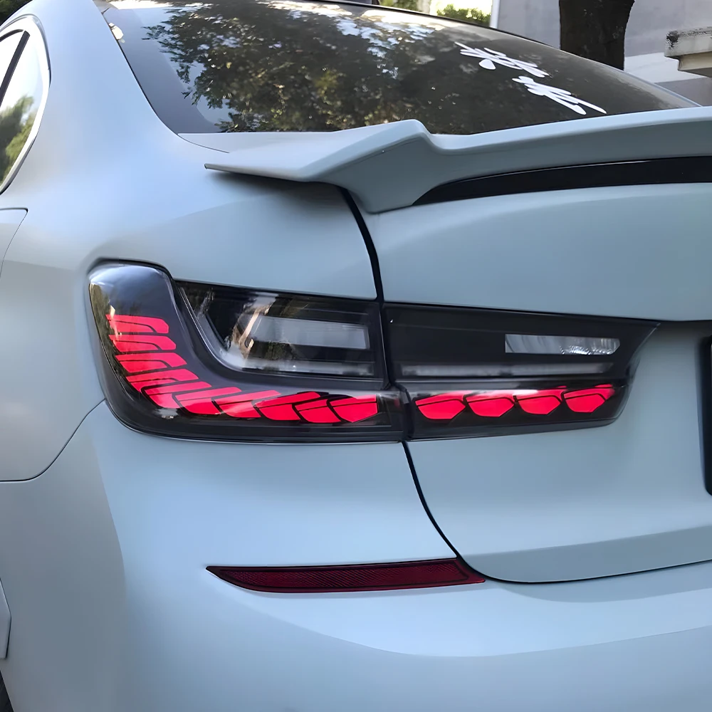 

Для BMW 3 серии G20 G28 320i 325i 330i 2020-2024 светодиодные задние фонари в сборе, обновление красного дракона, аксессуары для задних фонарей