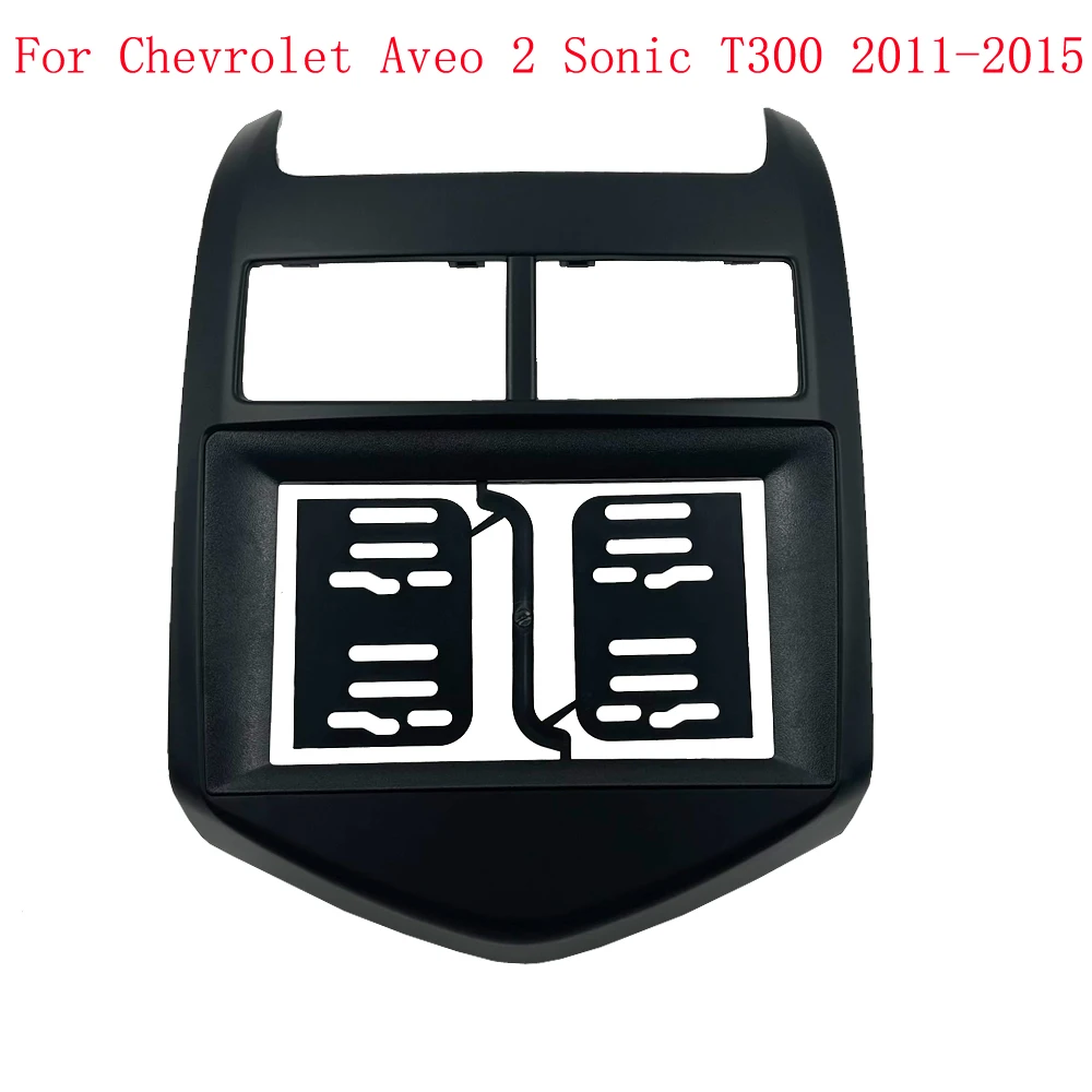 WQLSK 2 Din Radio Frame dla Chevrolet Aveo Sonic 2011+ Stereo Audio Panel Dash Mount Kit Trim DVD Fascia Adapter Cover — zdjęcie 5