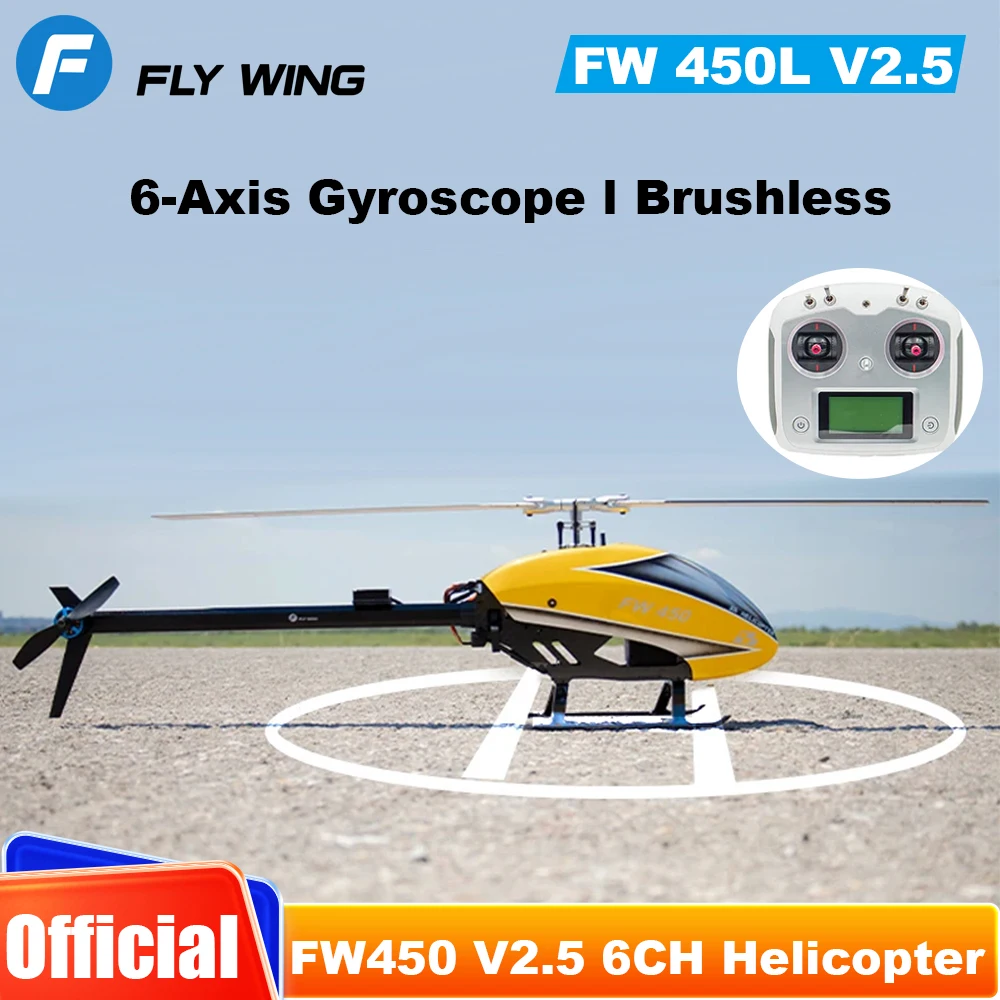 FLYWING FW450 V2.5 RC Helicopter FW450L helicopter 6CH Gyro Helicopter H1 Flight Controller Brushless Motor h1 rtr helicopter