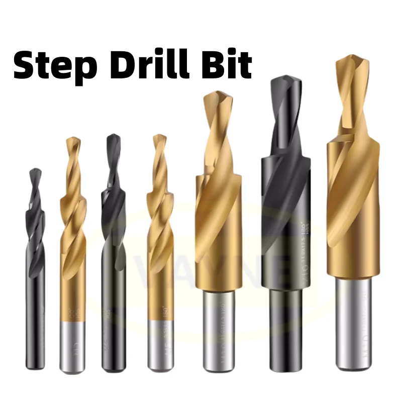 Broca escalonada giratoria de avellanado, broca de corte doble HSS M35 para Metal 90 180 grados M3 M4 M5 M6 M8 M10 M12, herramienta de perforación cónica, 1 Uds.
