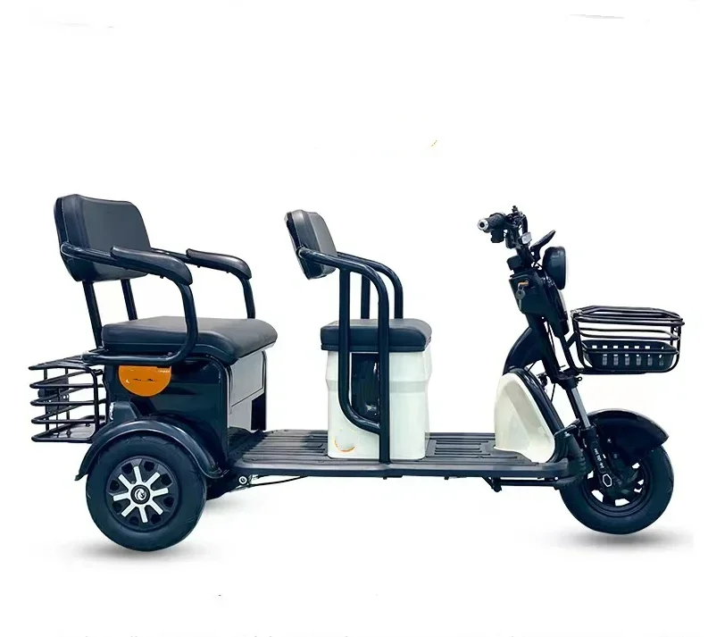 

Manufacturers directly supply passenger and cargo dual-use double-row small leisure electric tricycle