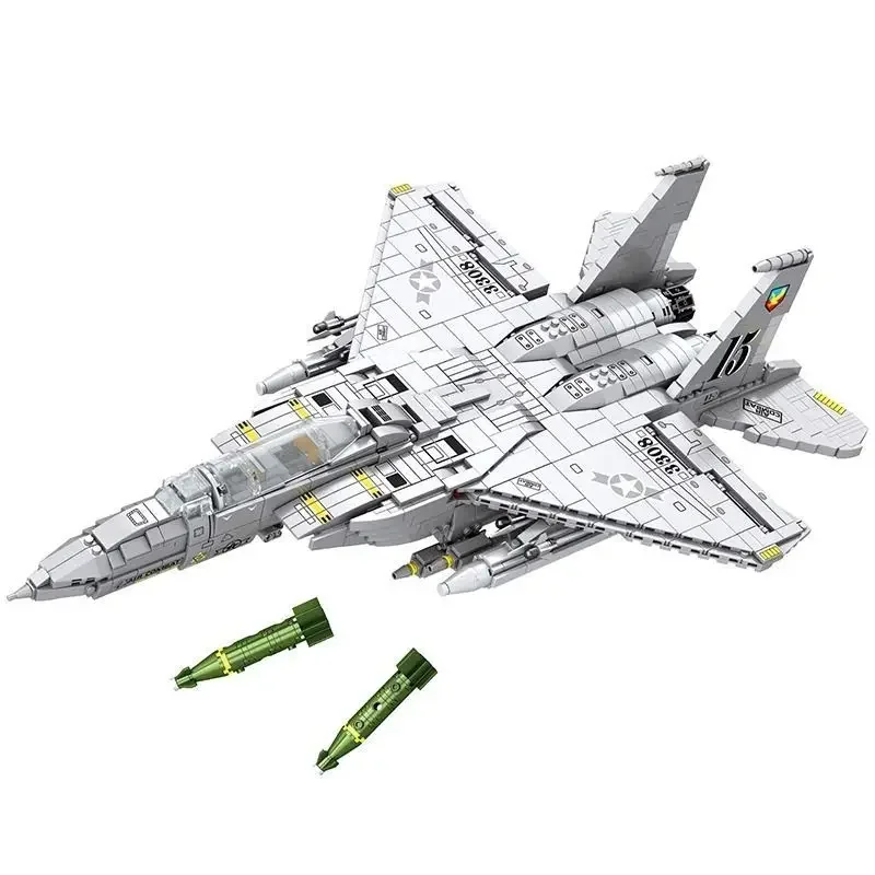 Reobrix 33034 MilitaryF-15EStrike Eagle Heavy Fighter Boys Assembled Building Block Toys