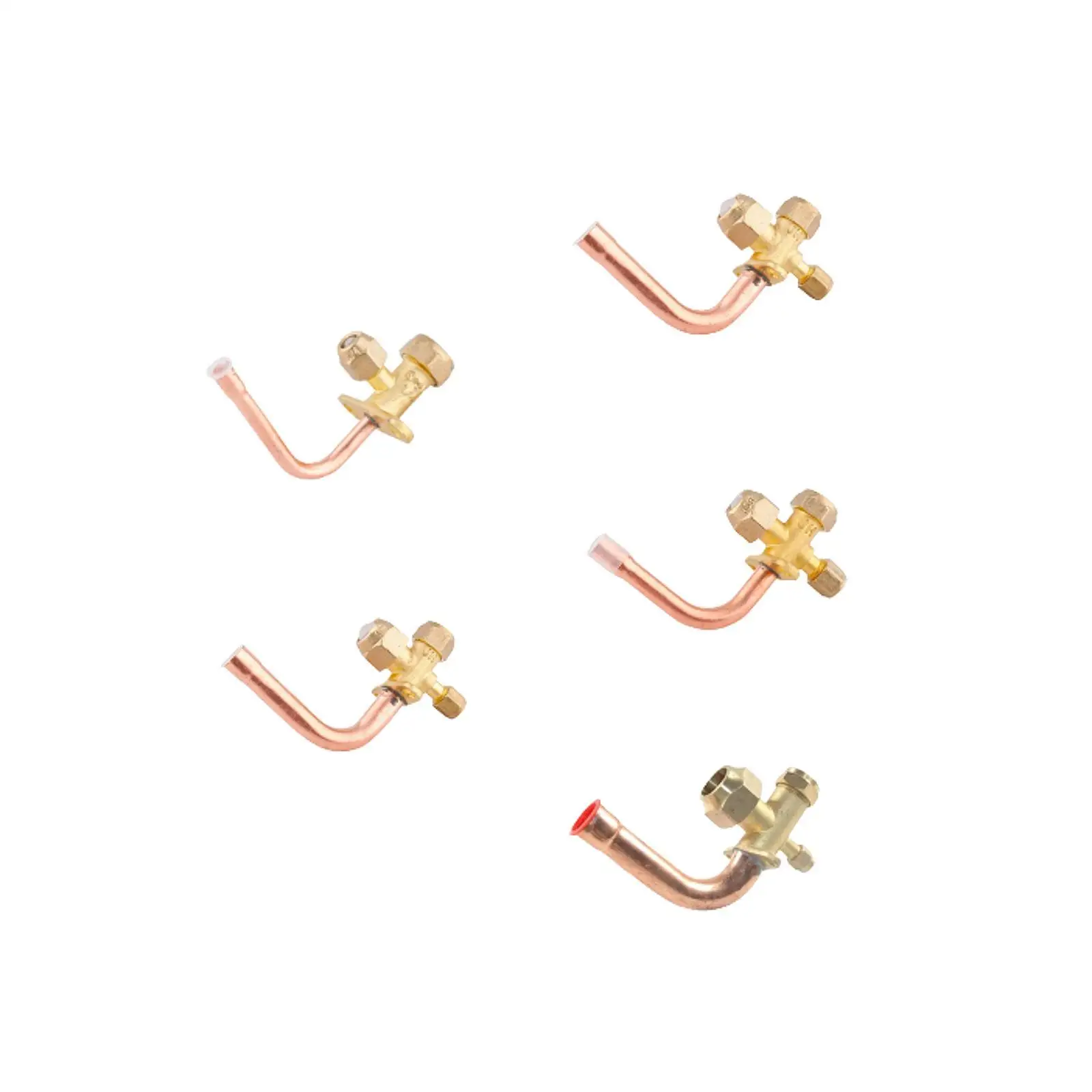 Air Conditioner Stop Valve 90 Degree Elbow Maintenance 3-way Shut-off Valve