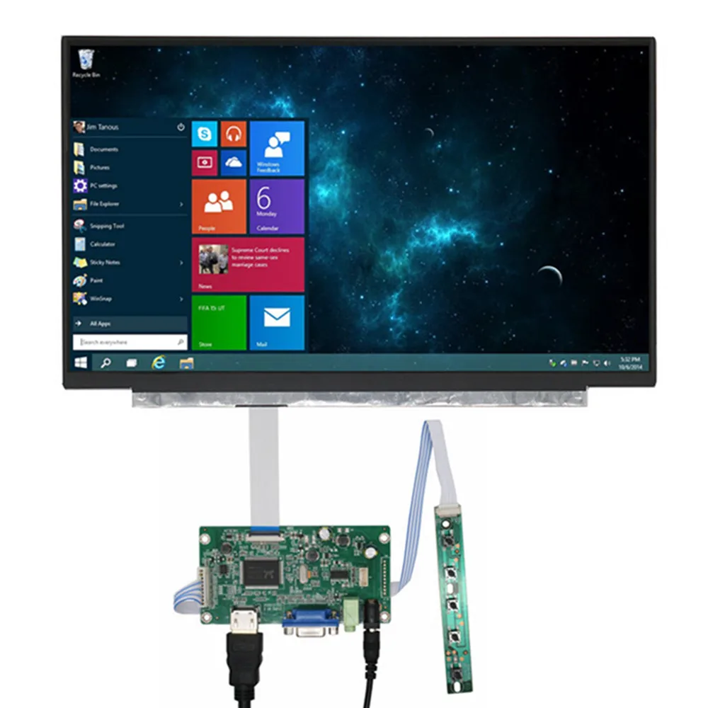 

13,3-дюймовый 1920*1080 Orange Pi ПК Banana Pi ЖК-экран IPS ЖК-монитор Комплект HDMI-совместимого VGA Плата драйвера аудиовхода