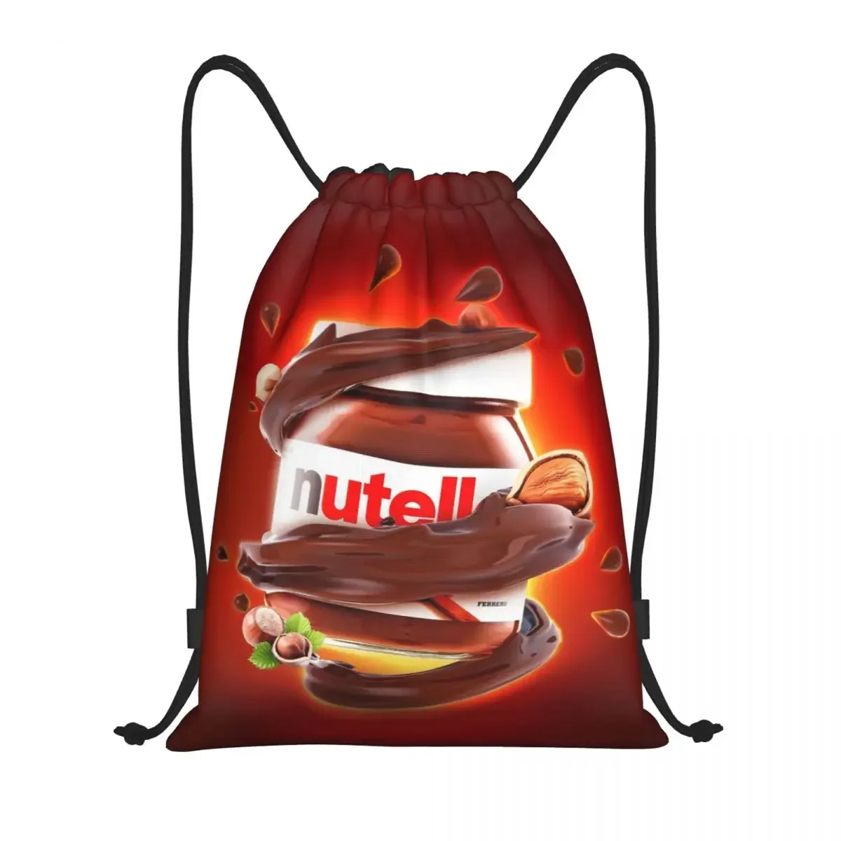 

Рюкзак Nutellas Chocolate на шнурке, сумки для женщин и мужчин, легкий спортивный рюкзак для спортзала, мешки для йоги
