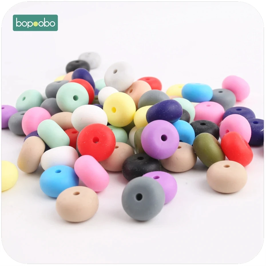 12mm/14mm/17mm/20mm Silicone Beads Octagonal beads Disc Beads Teether Beads BPA Free Baby Girl DIY pacifier chain Toy