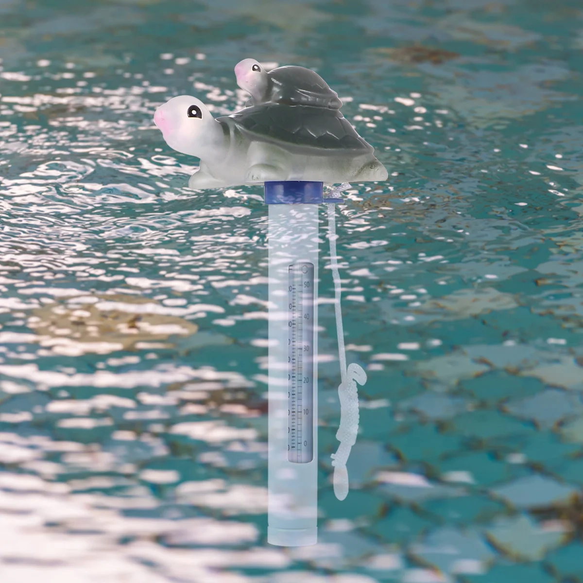 1 قطعة مقياس درجة الحرارة العائمة لأحواض استحمام ساخنة تصميم حيوانات كرتونية سهل الاختبار والقراءة في وقت الاستحمام
