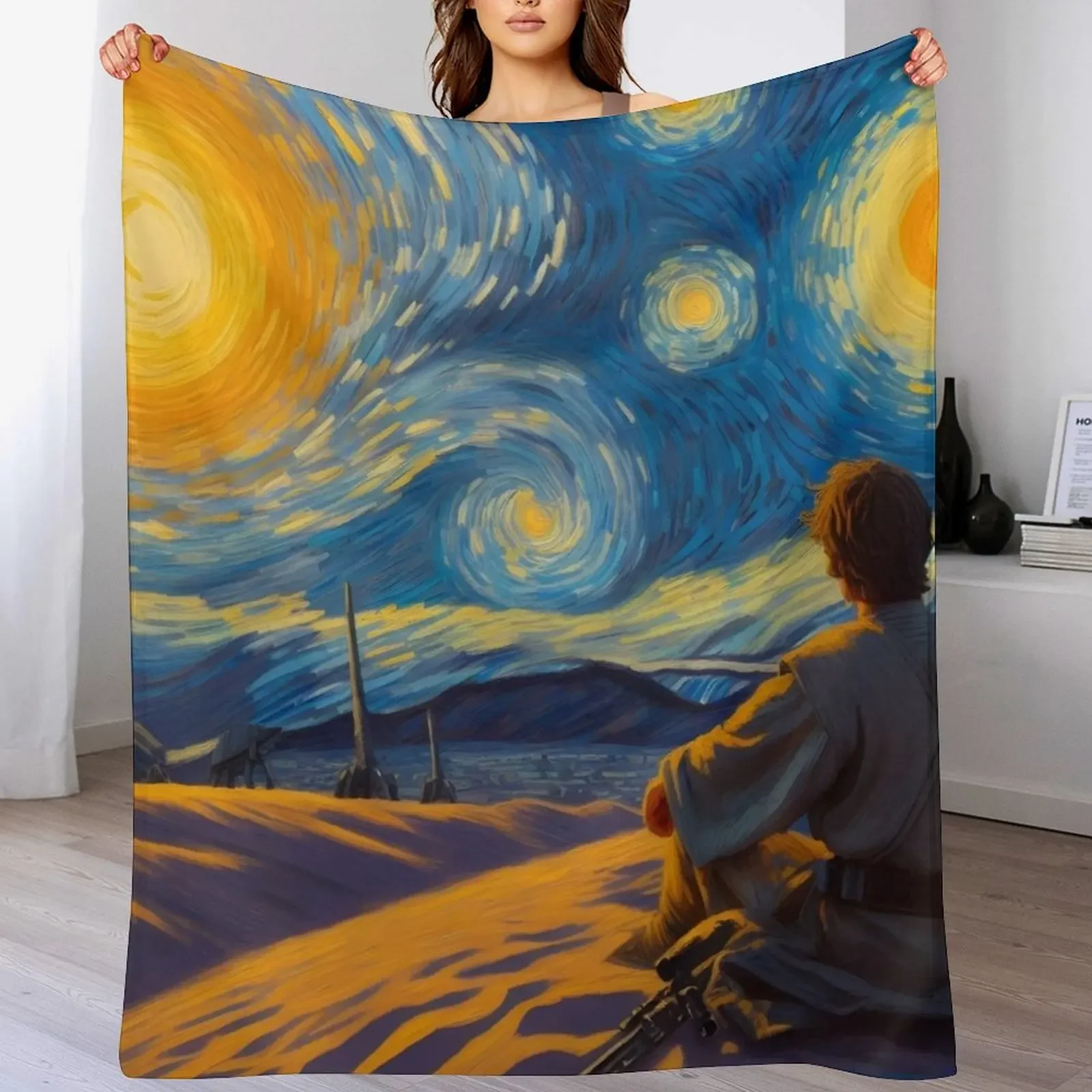 

Starry Tatooine Throw Blanket Warm Sofa Blankets