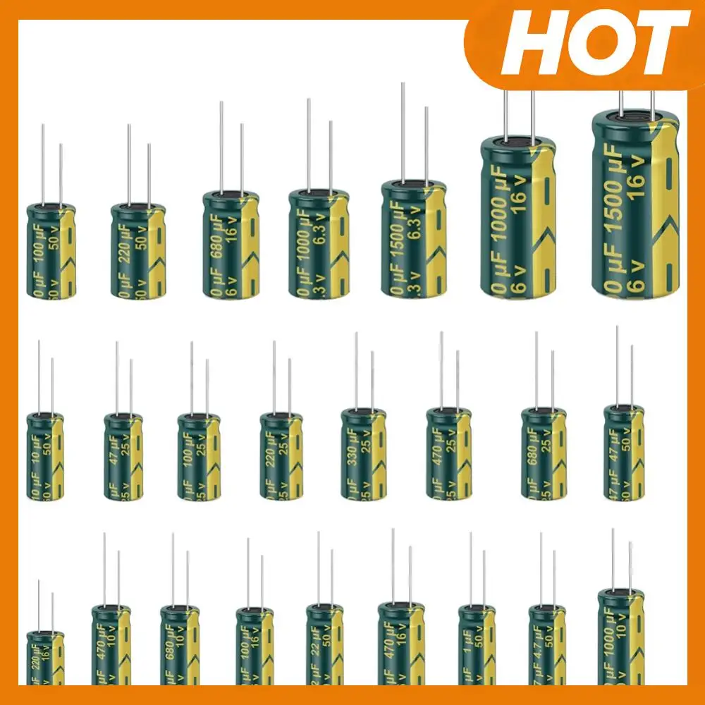 

Набор переменных конденсаторов 15/24/36 типов, 225/460/925 шт., высокочастотные алюминиевые конденсаторы с низким ESR, в коробке для хранения