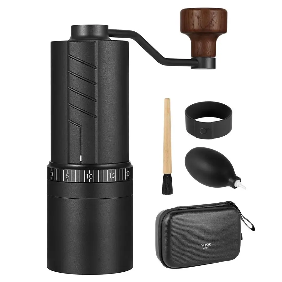 

Chef O20 Manual Coffee Grinder 20 levels External Adjustment, 35g Capacity with Travel Case and Cleaning Gear, Consistent Grind