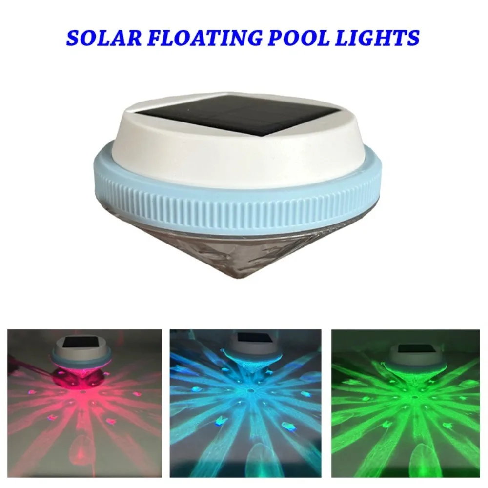 Vibrant Solar Powered Floating Lights Rechargeable RGB Colors Underwater Glowing Lamp LED Night Projection Fountain Light