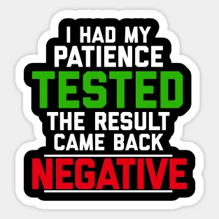 Had My Patience Tested The Result Came Back Negative  5PCS Stickers for Background Bumper Living Room Laptop Cartoon Decor  Home