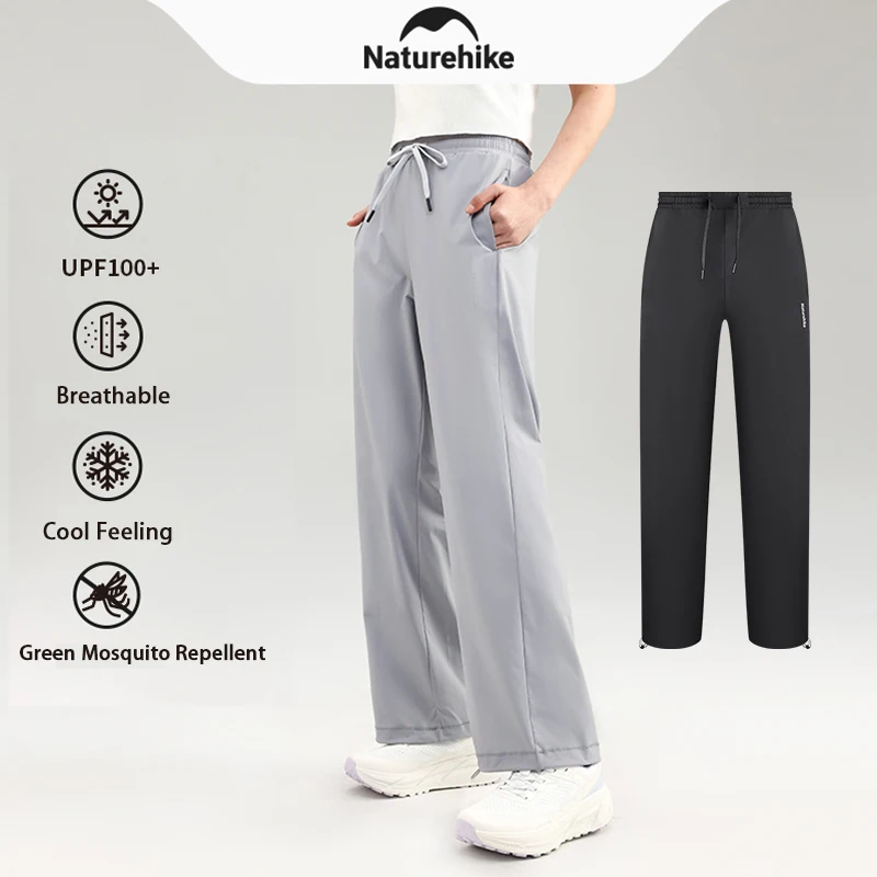 

Naturehike UPF100+ Women’s Pants Sunscreen Adjustable Straight Leg Breathable Camping Outdoor Sports Summer Cool UV Trousers