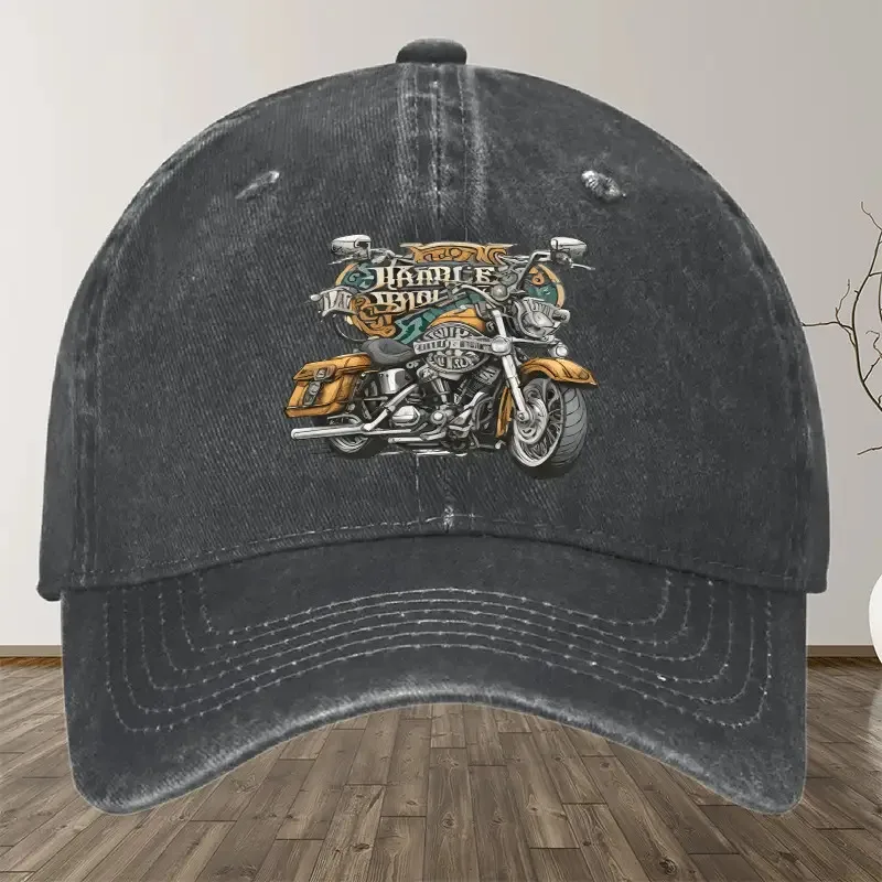 

1 шт. - Кепка с дизайном мотоцикла Davidson - Регулируемая кепка с застежкой, легкая, для всех сезонов