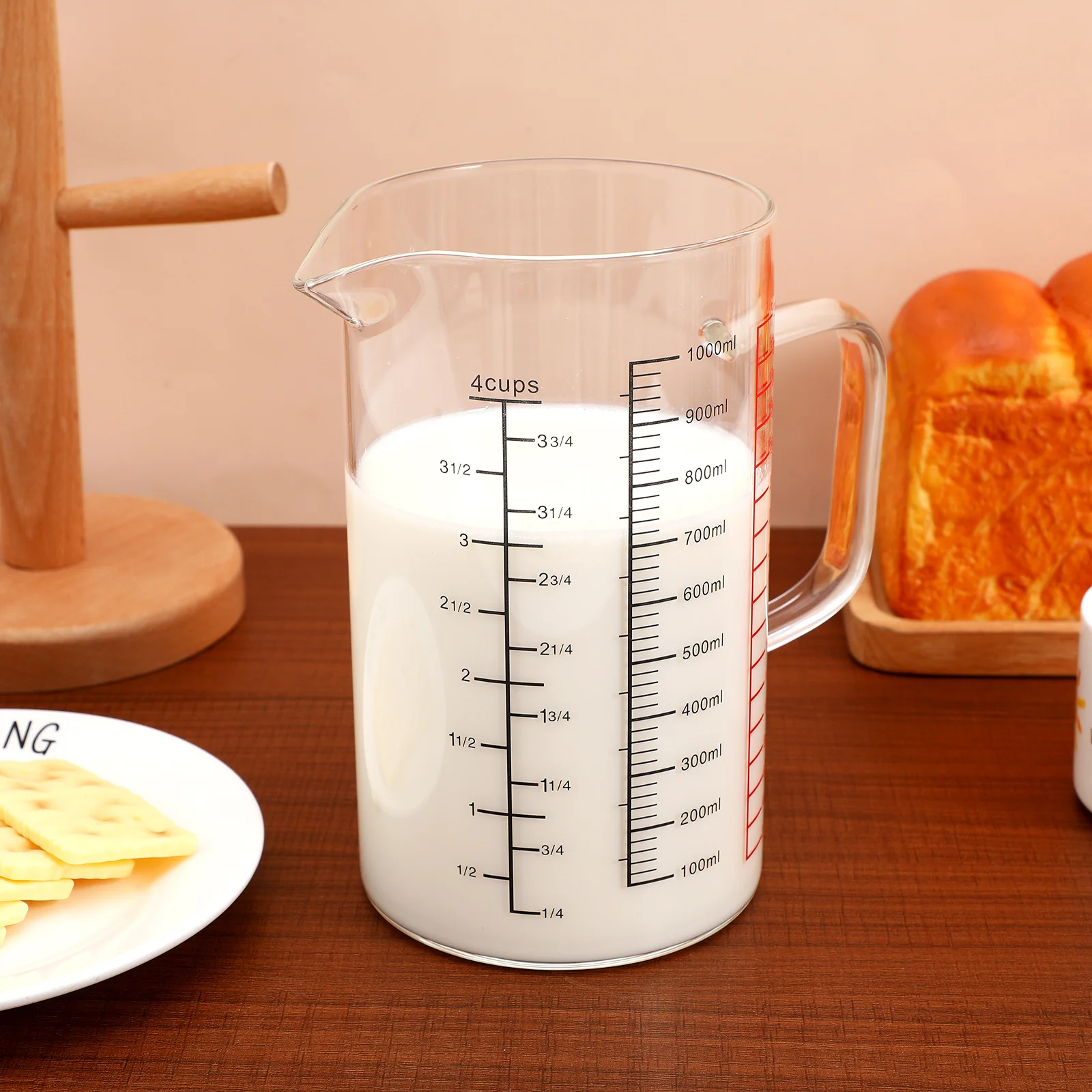 

Glass Coffee Measuring Cup Jugs Baking Accessory Cups with Scale Borosilicate Mug