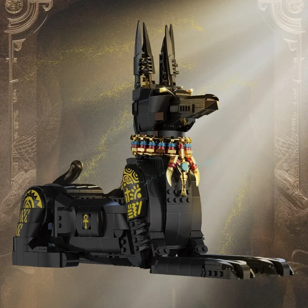 

7066 модель египетского фараона собаки 1208 шт. строительные блоки креативный технический дисплей MOC строительный комплект игрушка в подарок для детей и взрослых