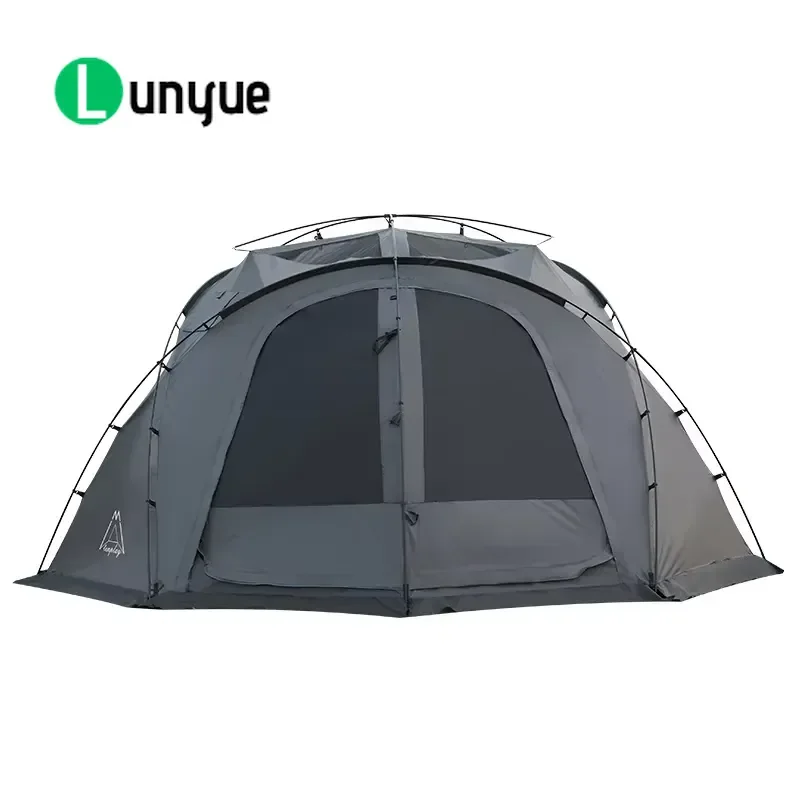 Large Geometric Dome Tent Double Layer Oxford Cloth Thickened Weatherproof Four Seasons Outdoor Camping Overnight Shelter