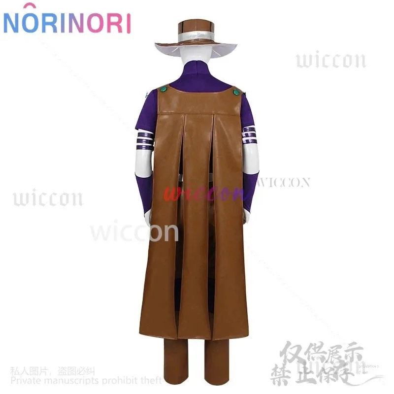 Sbr Cosplay Anime Jojo Cosplay NEW Costume Gyro Zeppli Sexy Pu Pants Purple Tights Racewear Suits Cape Hat Wigs Props Customized