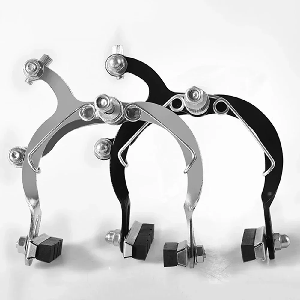Bicycle Brake Bike Brake Aluminum Alloy Side Pull Caliper Front Rear With Brake Pads C Brake Shoes Caliper C Clip