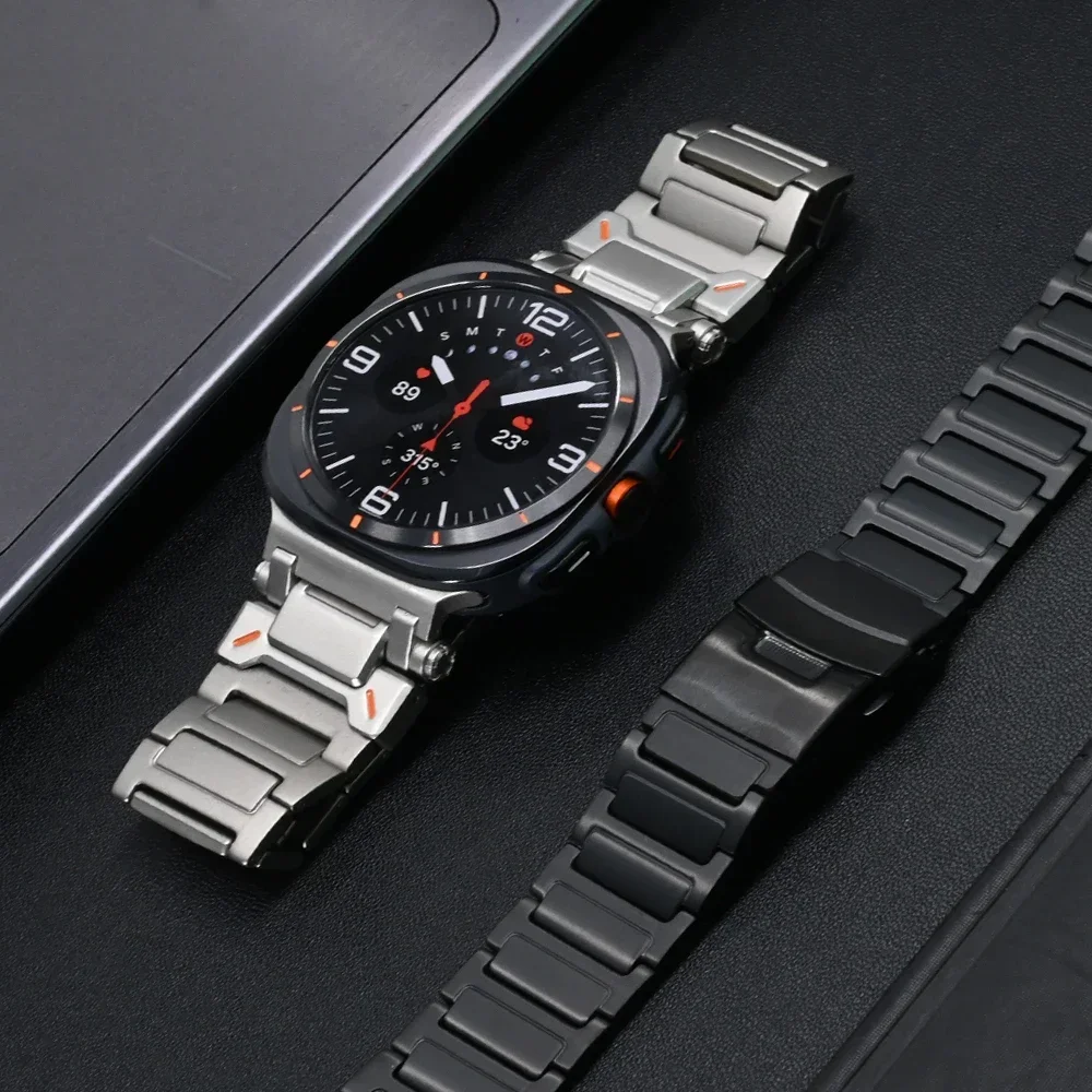 Titanium link bracelet men strap For Samsung Galaxy Watch Ultra 47mm luxury band For SAMSUNG GALAXY 47 watch 7 ultra 47MM correa