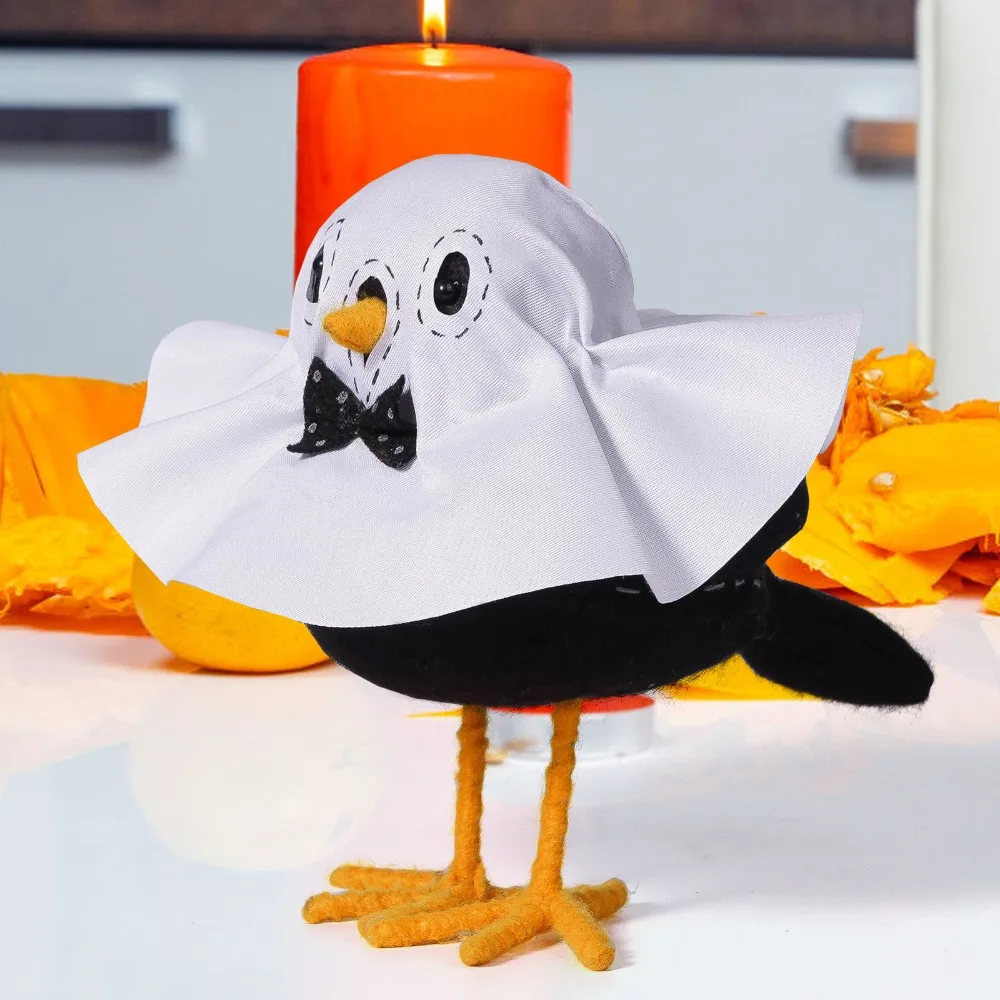 Tier Geist Vogel Figur Puppe Stall Cartoon Tisch Stoff Vogel Ornament Plüsch Eule Vogel Puppe Modell Dekoration Halloween