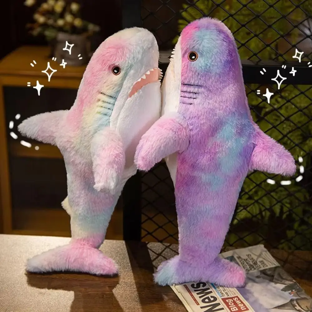 สัตว์การ์ตูน Shark Plush ของเล่นตลกยักษ์ Shark หมอนเบาะจําลอง Kawaii สัตว์หมอนเด็ก