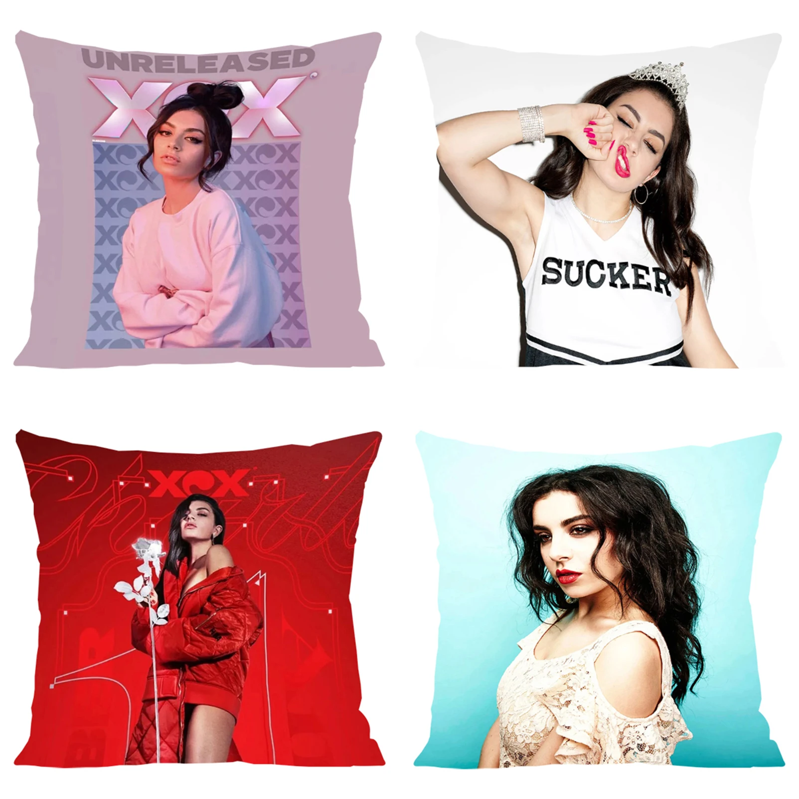 

C-Charli XCX Fan Gifts Pillow Covers Decorative Luxury Cushion Cover for Living Room Cushions Pillowcase 40x40 Home Decor 45x45