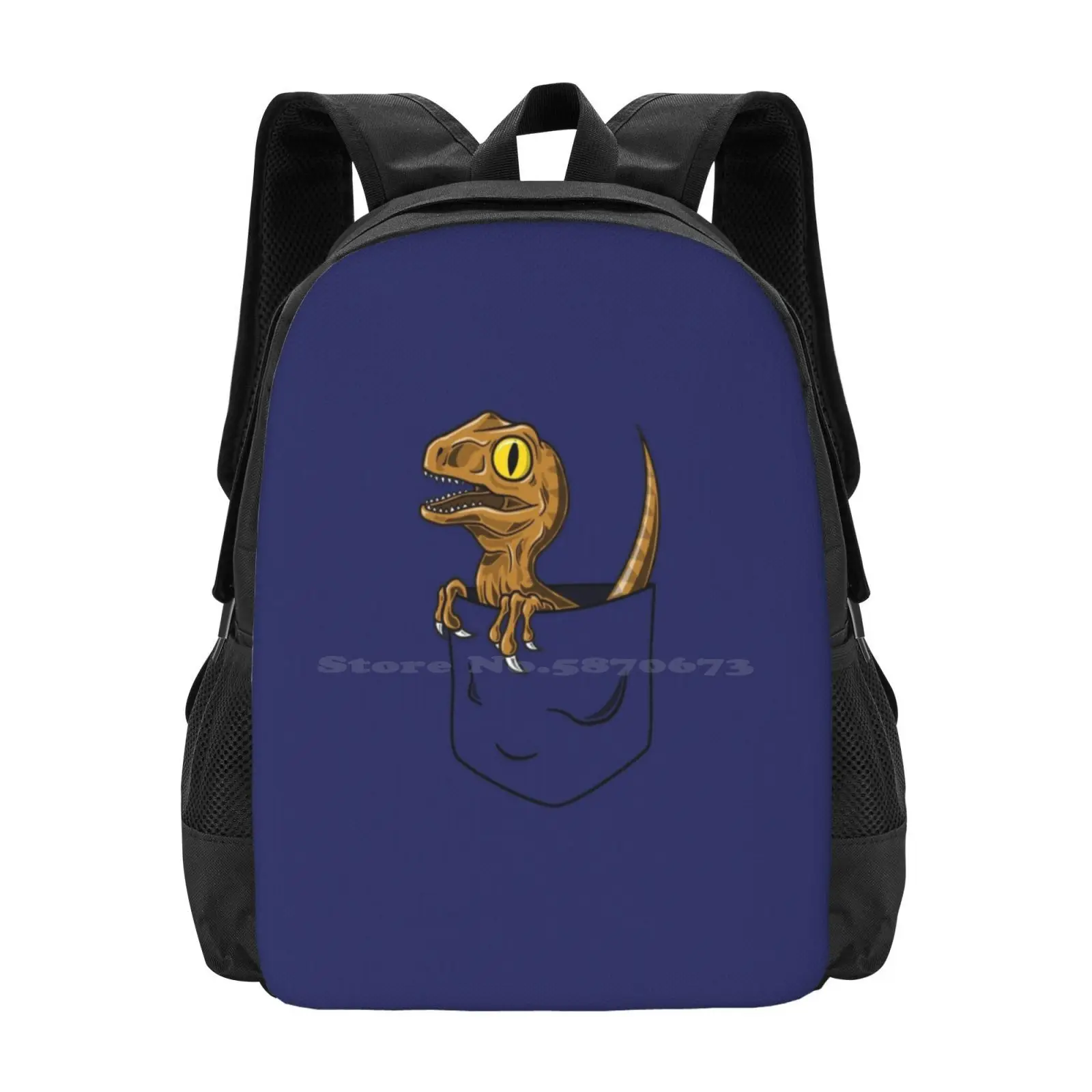 Pocket Raptor New Arrivals Unisex Bags Student Bag Backpack World The Lost World Dinosaurs Velociraptor Baby Raptor