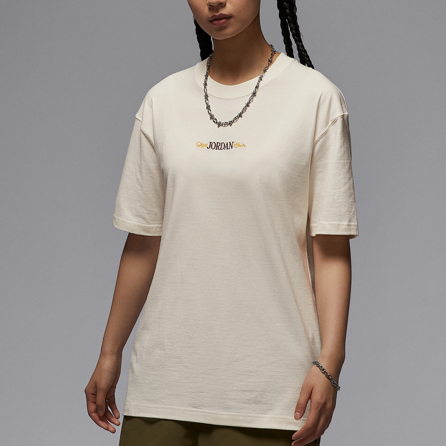 

Nike genuine Jordan Women's Loose Breathable Graphic T-Shirt IF0380-133