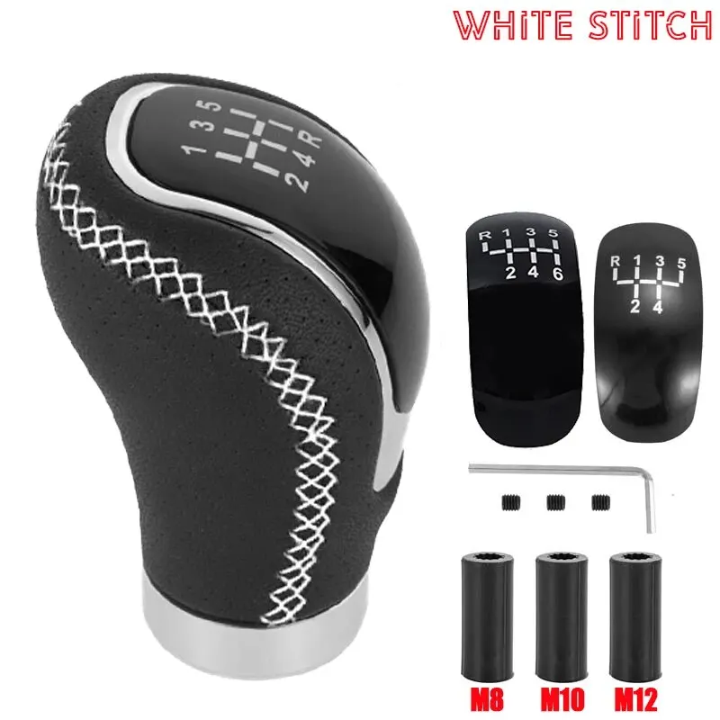 Universele 5/6 Speed Pookknop Versnellingshendel Handvat Gemodificeerde Stok Lederen Auto Accessoires Voor Alle Handmatige Automodellen
