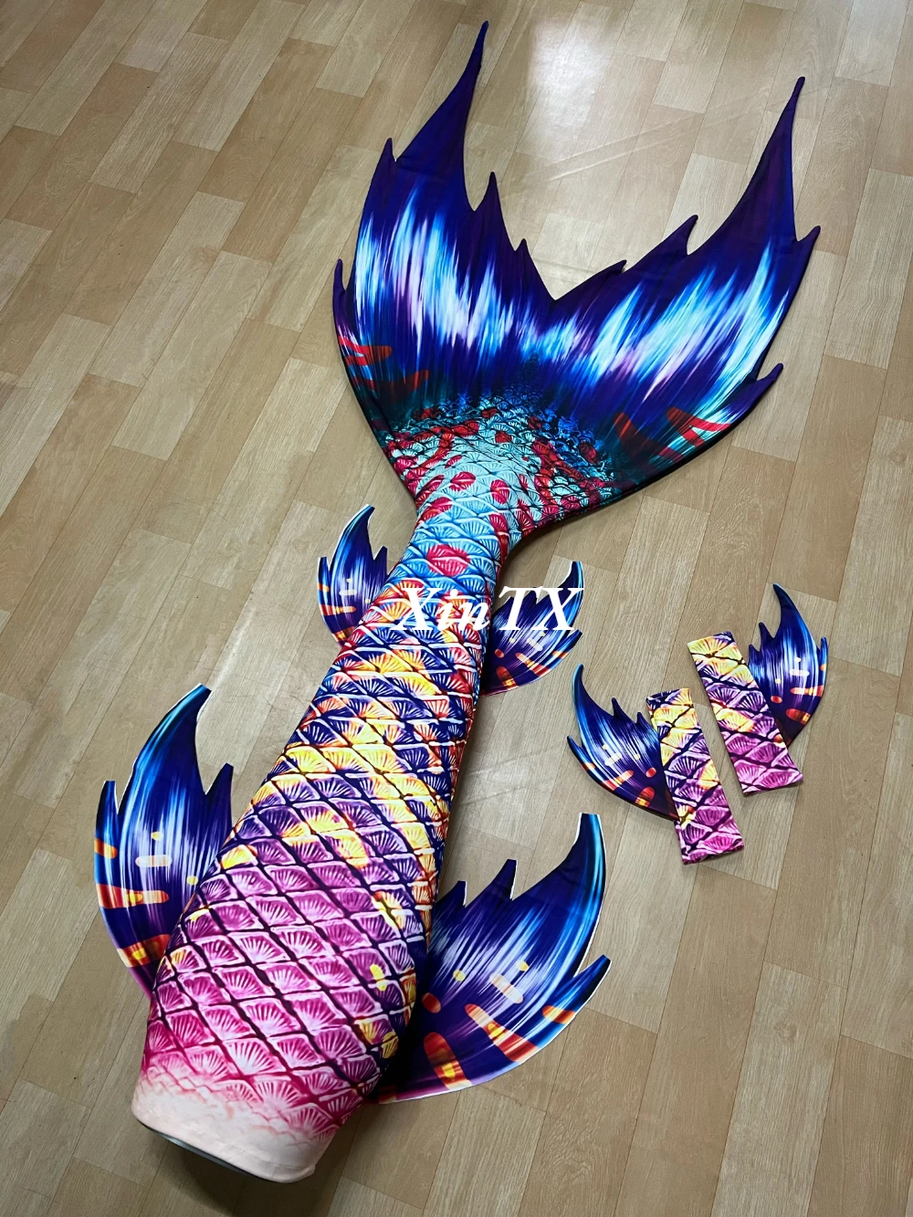 Women Big Mermaid Tail Adult Bikini Swimming Aquarium Show Cosplay Mermaid Race Charming Fish Skirt Polyester Stretch Fabric