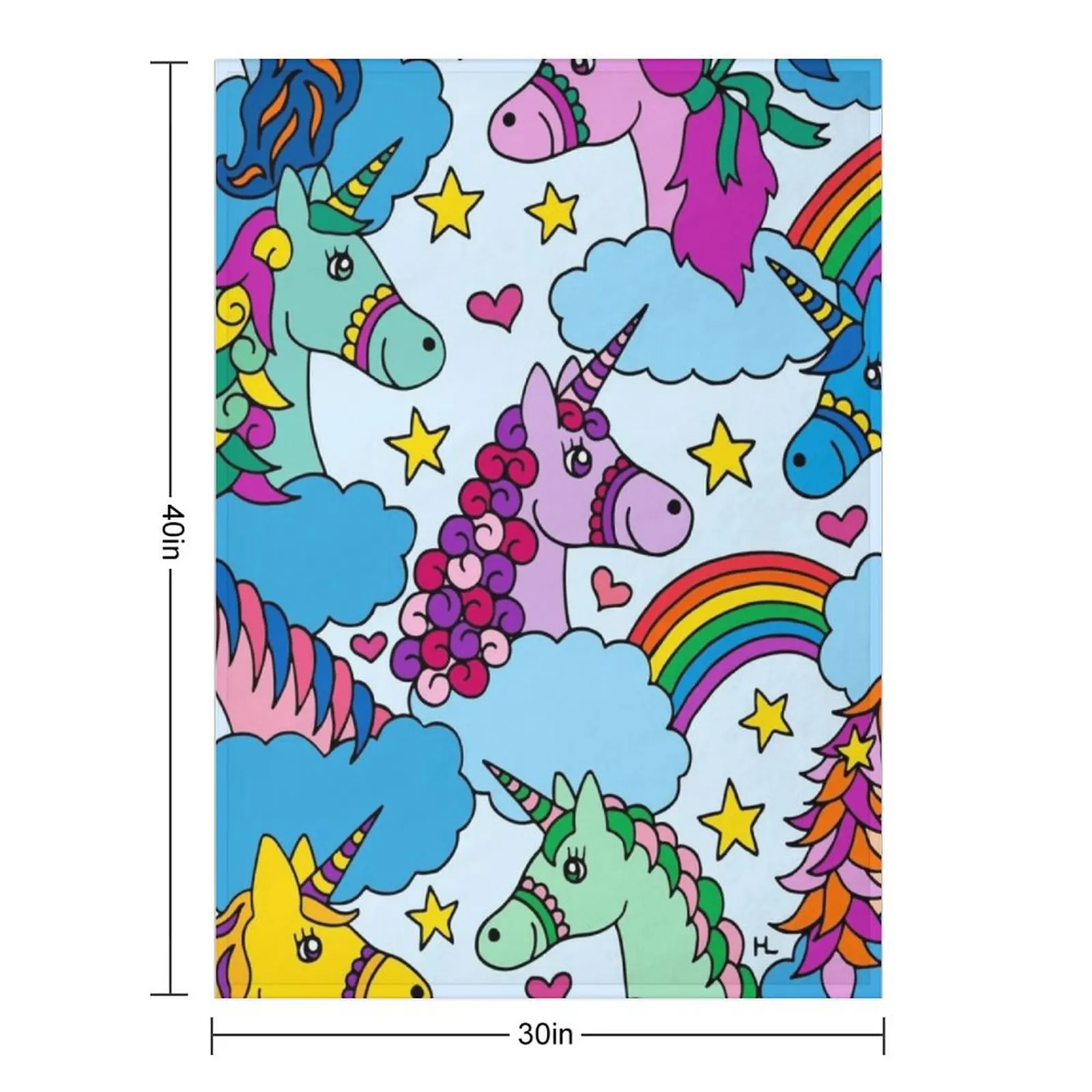 Unicorns and Rainbows || Magical Unicorn || Kids Throw Blanket cosplay anime wednesday valentine gift ideas Stuffeds Blankets
