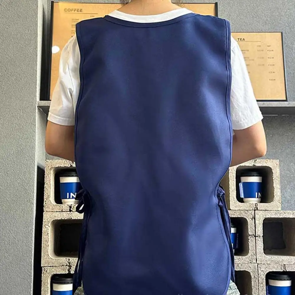 Waterproof Cobbler Apron with 2 Deep Pockets Unisex Art Smock for Painting Cleaning Durable Kitchen Work Apron
