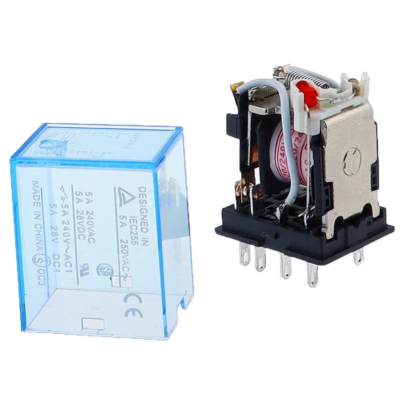 1pcs MY2P HH52P MY2NJ Relay Coil General DPDT Micro Mini Electromagnetic Relay Switch with LED AC 110V 220V 380V DC 12V 24V 36V