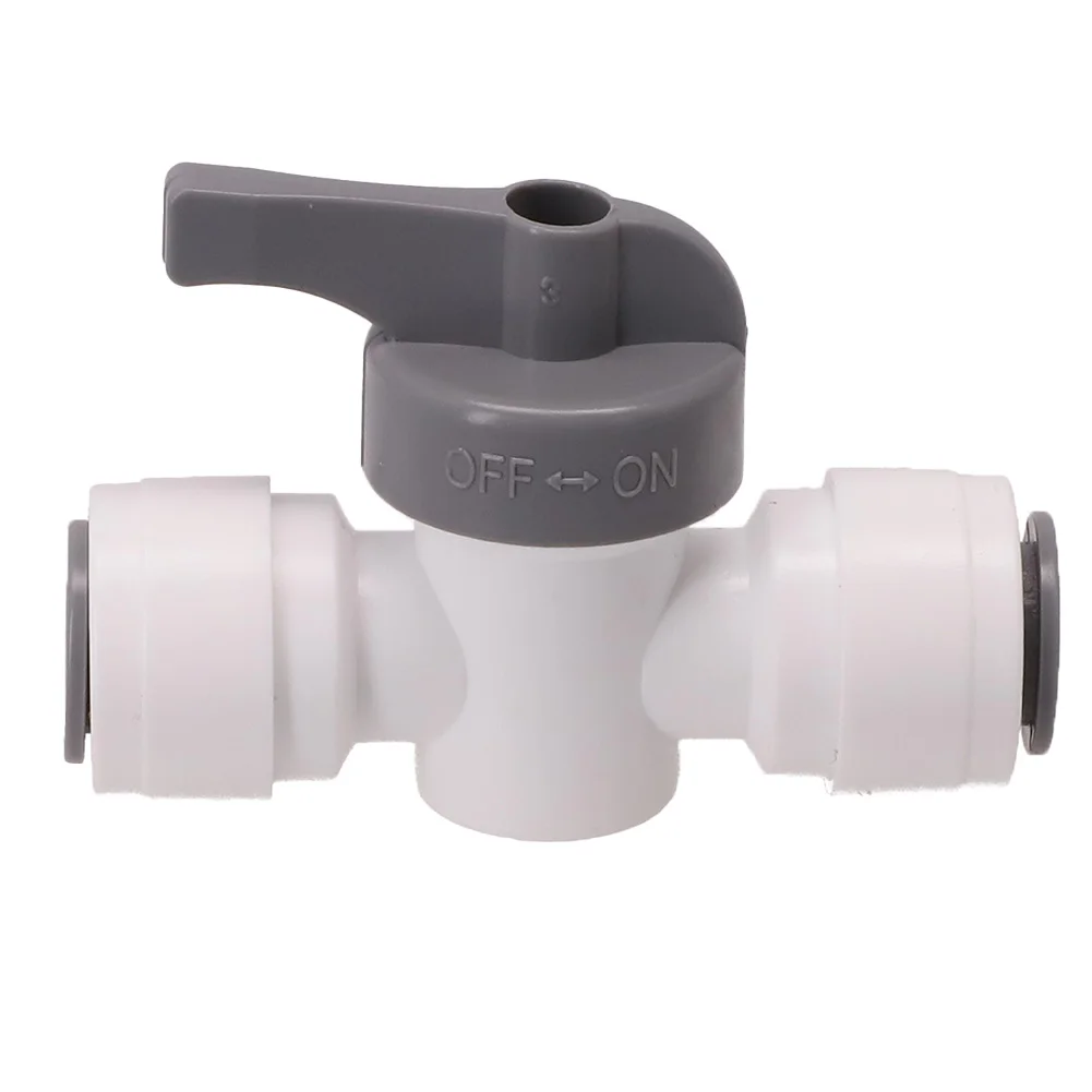 Stop Tap Ball Valve 3/8 Inch by 3/8 Inch Supply Tube Quick Connect for Systems Acetal Shut Off Valve PISV0412S