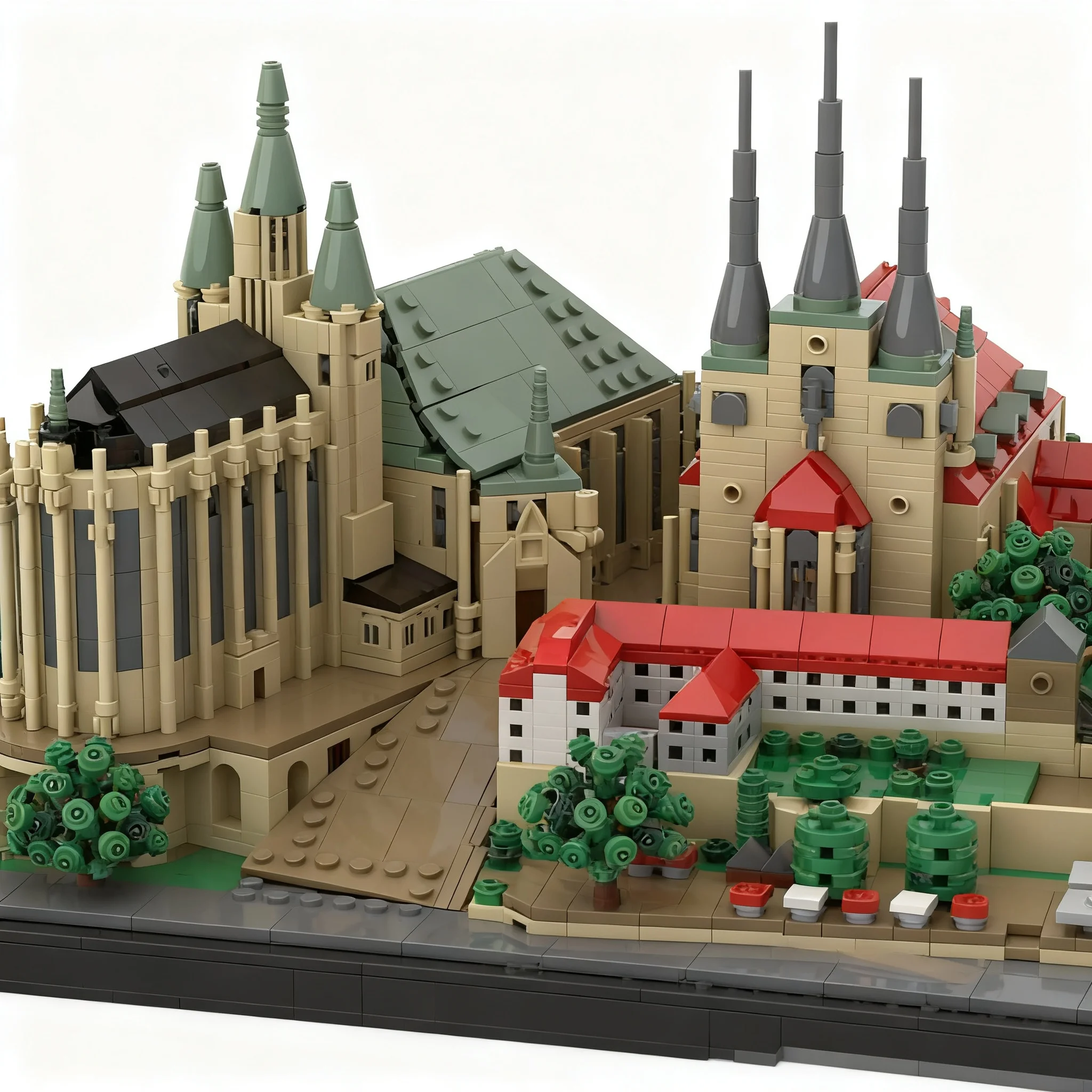 4973pcs MOC Erfurt Cathedral St. Severus Church Model Building Blocks Christmas Gift Birthday Art Education Collection Brick