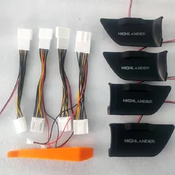 LED Car Inner Ambient Light For Toyota Highlander 2022 2023  7-Color Handle Door Bowl Lamp Non-destructive installation