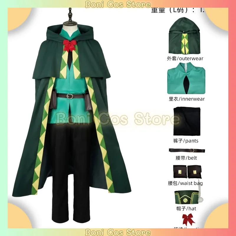 Otto Suwen Re Zero Cosplay Costume Cloak Hat Belt Bowtie Waist Bag Starting Life Another World For Halloween Carnival Role Play