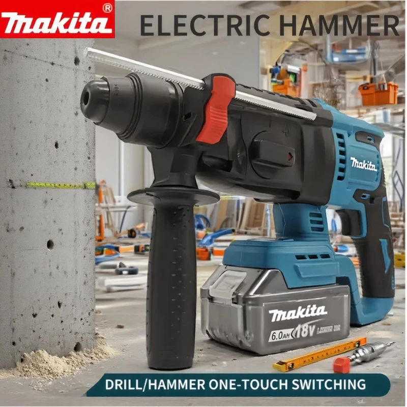 

Беспроводной перфоратор Makita 26 мм с бесщеточным двигателем - 18В литий-ионная электродрель - Мощный беспроводной инструмент для демонтажа (Оригинал)