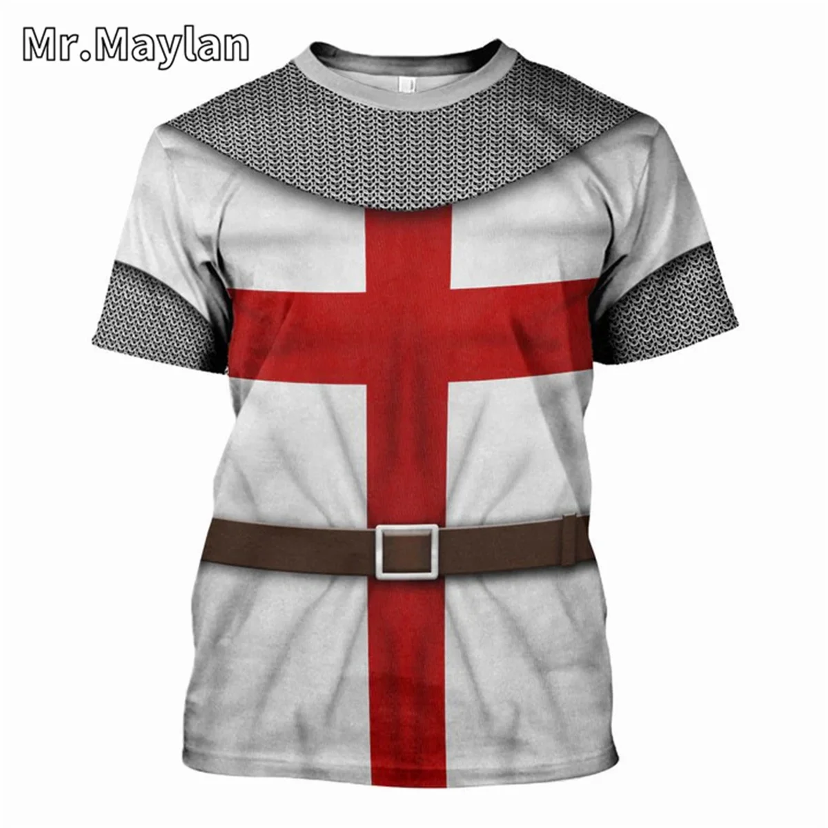 Medieval Knights Armor Cosplay Costume Tshirt 3D Men T shirt Vintage Fashion Short Sleeve Shirt Summer Streetwear Unisex Tee-014